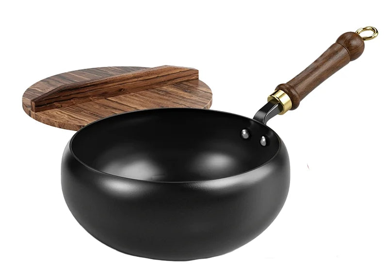 Olla de hierro FERROCHEF 24 cm con tapa de madera