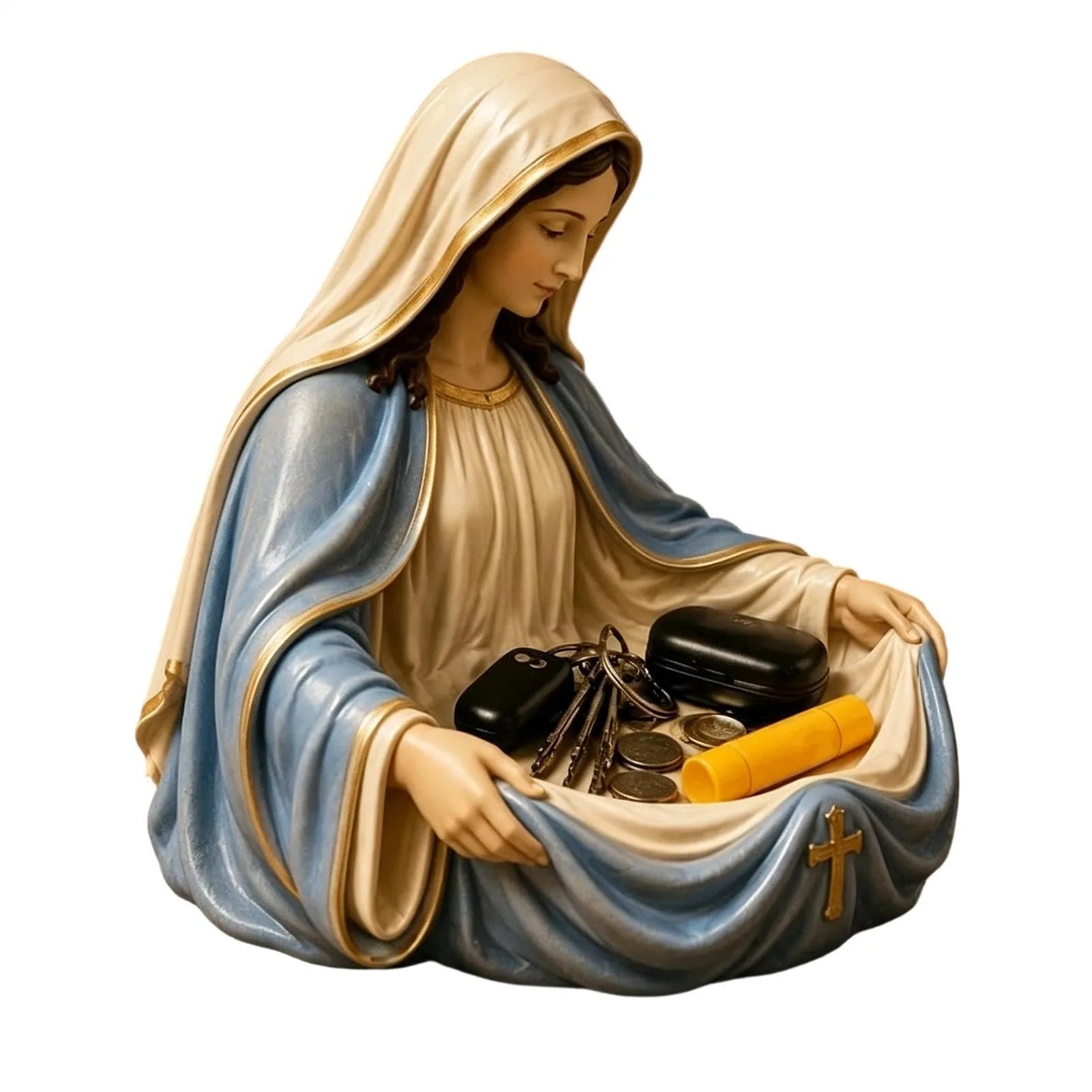 Vaciabolsillos Virgen Maria hecho a mano