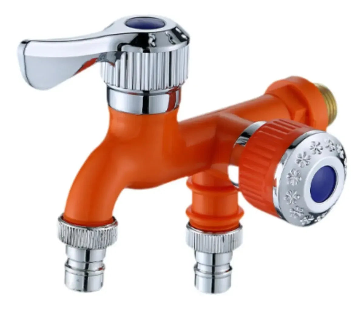 Llave doble salida DUOFLOW para lavadora y manguera