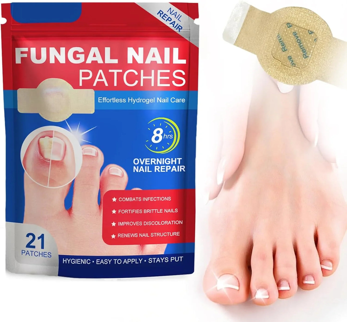 NAILVÉ Parches Hidrogel Antihongos