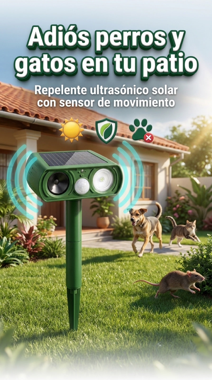 Repelente ultrasónico solar